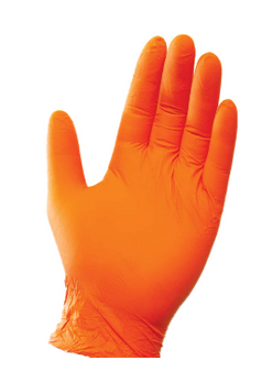 Glove, 3.7 Mil, Orange Powder Free Nitrile,   100/BX 10BX/CS, MD