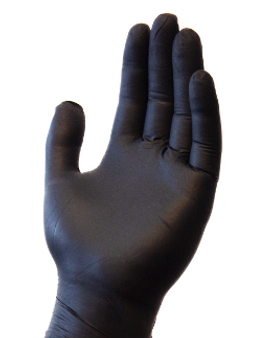 Glove, 5.3 Mil, Black Powder Free Nitrile, 100/BX 10BX/CS, SM