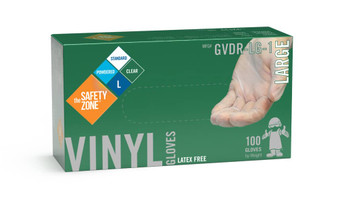 Glove, Clear Standard Powdered Vinyl, 100/BX 10BX/CS, MD