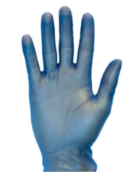 Glove, Blue Premium Powdered Vinyl, 100/BX 10BX/CS, XL