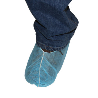 PolyLite Shoe Cover, Non-Skid Tread, 16in Length, Large, Blue, Pairs, 150/CS