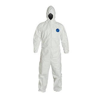 TYVEK COVERALL ELASITC WRIST&ANKLE ATTACHED HOOD 25/CASE