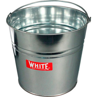Galvanized Utility Pail 14 qt. Stainless Steel, 6 per Case