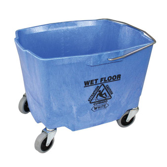 Plastic Bucket with 3 in. Casters 35 qt. Blue, 1 per Case