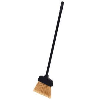 Plastic Lobby Dust Pan Broom Black, 12 per Case