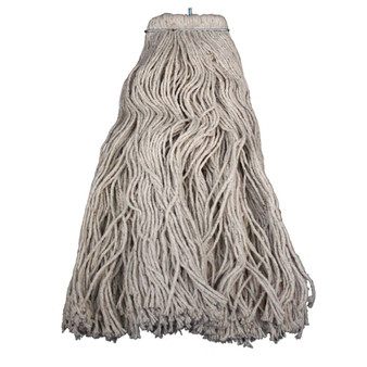 Regular Screw-Type Cut-End Cotton Wet Mop Head 32 oz. White, 12 per Case