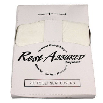 Rest Assured Seat Covers ¼ Fold RA-200-Q-I White, 200 Pieces per Each, 25 Eaches per Case