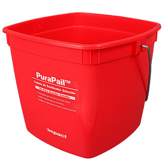 PuraPail Utility Pail, SANITIZING 3 qt. Red, 12 per Case