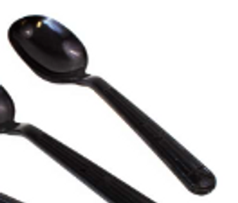 Heavy Weight Polypropylene Soup Spoon, Ebony, 1000 wrap