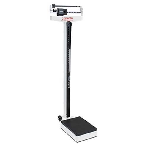 Physician's Scale, Weighbeam, 180 kg x 100 g, Height Rod, Wheels