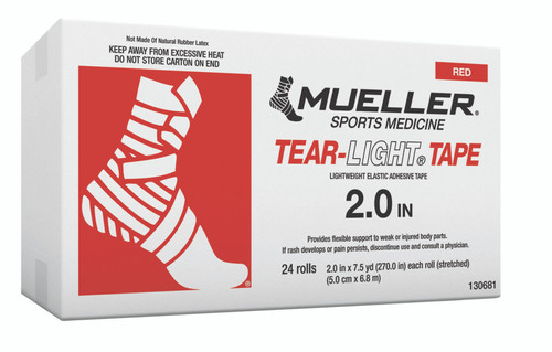 Tear-Light Tape, Red, 2" x 7.5 yd, 24 rolls/cs