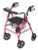 ROLLATOR ALUM CURV BR 8" PINK PINK, PADDED SEAT, LUMEX
