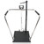 Bariatric Scale, Digital, 1000 lb x .2 lb / 450kg x .1 kg, 24" x 24" Platform, Mechanical Height Rod