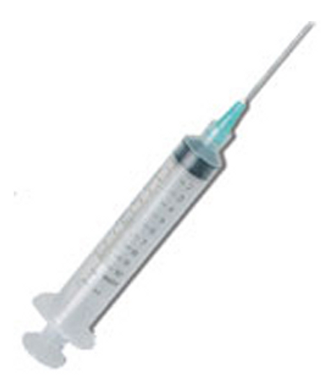 Luer-lock Tip Syringe with Needle, 10 to 12cc, 20ga x 1-1/2in, Yellow Hub, EA