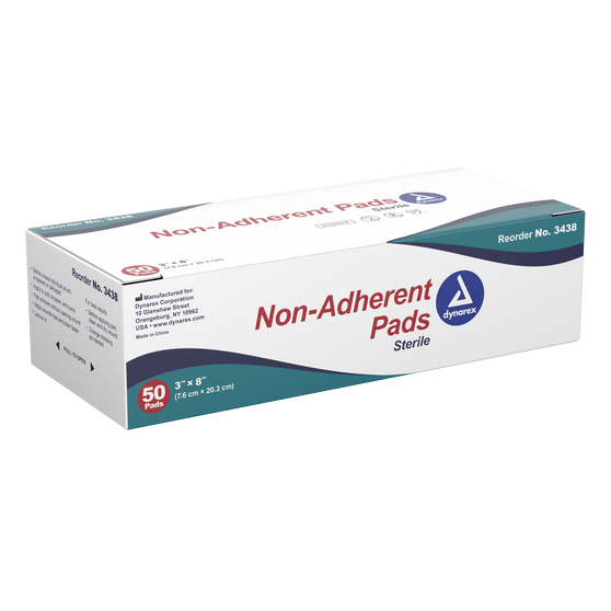 Non-Adherent Pads Sterile, 3" x 8", 12/50/CS