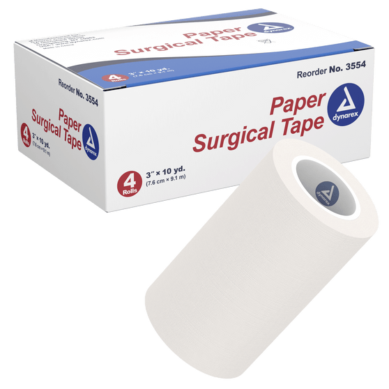 Paper Surgical Tape 3" x 10 yds, 12/4/CS