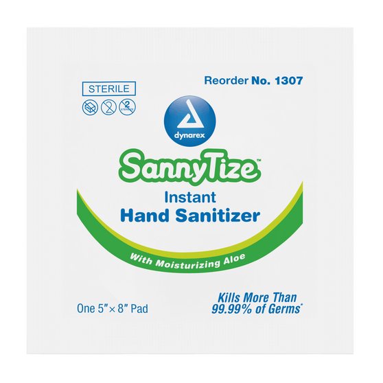 SannyTize Instant Hand Sanitizer - 5 x 8in, 10/100/CS