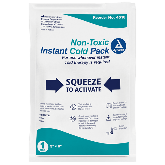 Instant Cold Pack with Urea (Non-Toxic), 5" x 9", 24/CS