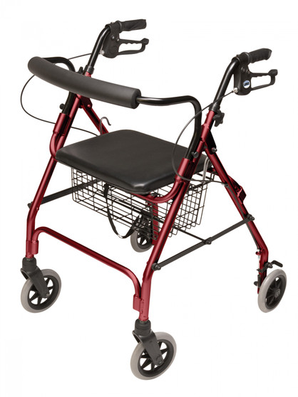 ROLLATOR ALUM LITEWT BURGUNDY WALKABOUT LITE, LUMEX