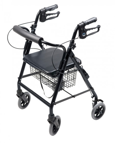 ROLLATOR ALUM HEMI BLACK WALKABOUT HEMI, LUMEX