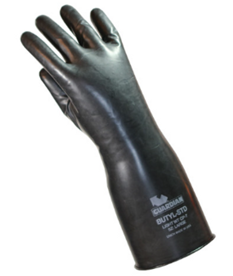 Guardian Butyl Smooth Gloves 14 mil, Large, EA