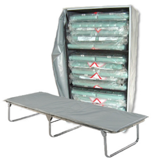 Extra Wide Cots (15) with Cart, EA