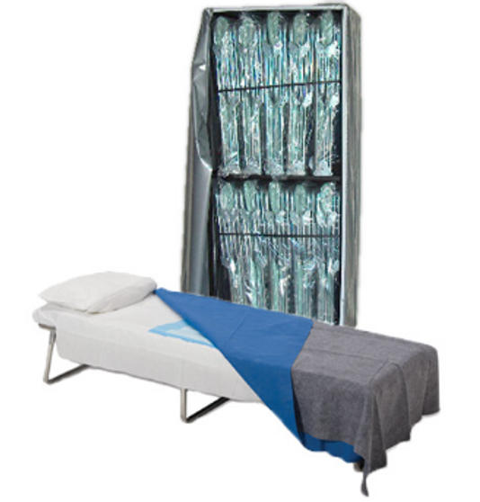 Adjustable Beds (10) with Cart, EA