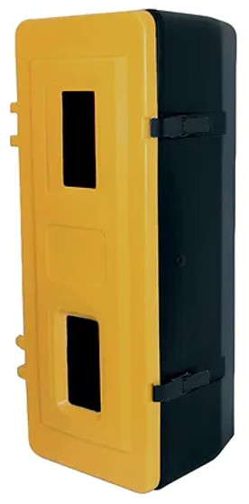 SCBA RESPIRATOR CABINET YELLOW HOLDS 2 ESCAPES 27.5" H x  11.75" W x 10" D