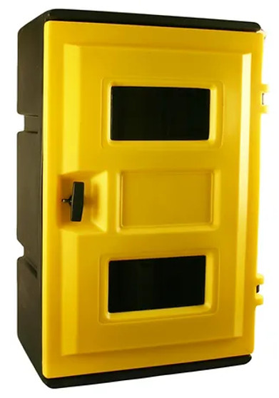 SCBA RESPIRATOR CABINET YELLOW HOLDS 1 SCBA + CLIP 33.5" H x 21.5" W x 14.75"