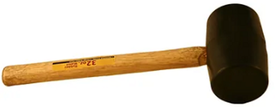 32 oz. Rubber Mallet, Hickory Handle
