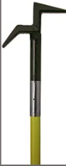 12' FL Series NY Roof Hook, with Pry Bar Tip, Fiberglass Pole