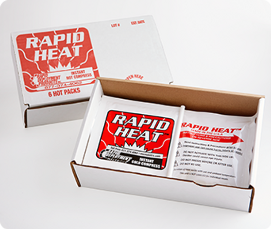 RAPID HEAT, 1 Individual Box of 6 packs, BX/6