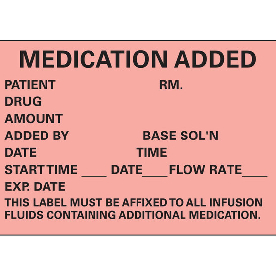 Label Medication Added 1000/RL