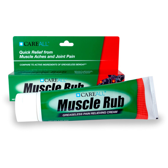 Topical Pain Relief Muscle Rub 10% - 15% Strength Menthol / Methyl Salicylate Cream 3 oz. ea