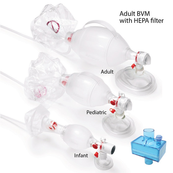 BVMs is the only resuscitator that is made from a SEBS material instead of PVC. This classifies the KEMP BVM as environmentally safe and fully disposable, thus eliminating all risks of cross contamination. Simple is good, but simpler is better. The crystal clear valve housing provides an unimpeded view of the valve operation, and the slim design makes it easier to view the mask.