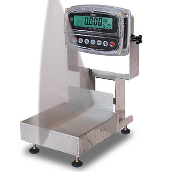 Bench Scale, Washdown, Electronic, 8" x 8", 15 Kg Capacity, Stainless Steel, 190 Indicator