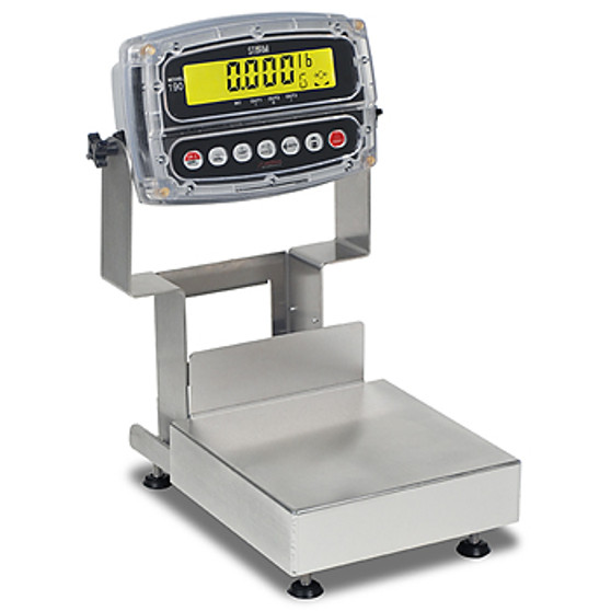 Bench Scale, Washdown, Electronic, 8" x 8", 30 Lb Capacity, Stainless Steel, 190 Indicator