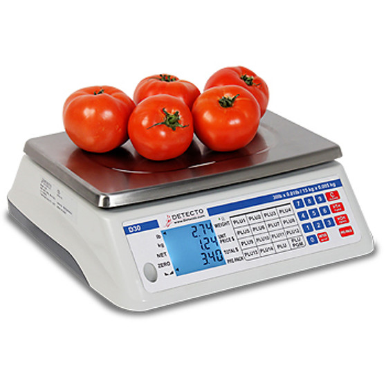 Price Computing Scale, Electronic, 13.4" W x 13.4" D, 15 Lb Capacity