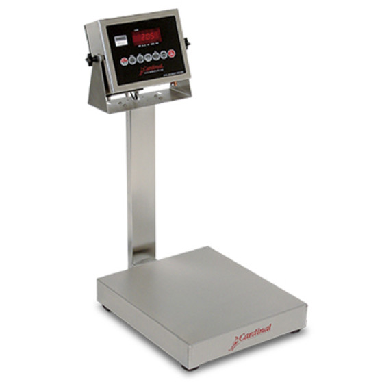 Bench Scale, Electronic, 12" x 10", 30 Lb Capacity, Stainless Steel, 205 Indicator