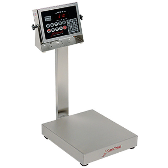 Bench Scale, Electronic, 16" x 14", 60 Lb Capacity, Stainless Steel, 210 Indicator