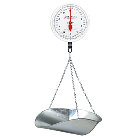 Hanging Dial Scale, 20 Lb Capacity, Scoop, Double Dial