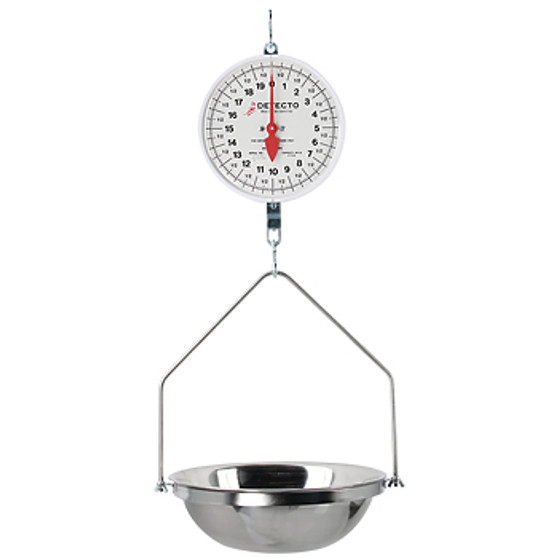 Hanging Dial Scale, 40 Lb Capacity, Fish Pan, Double Dial