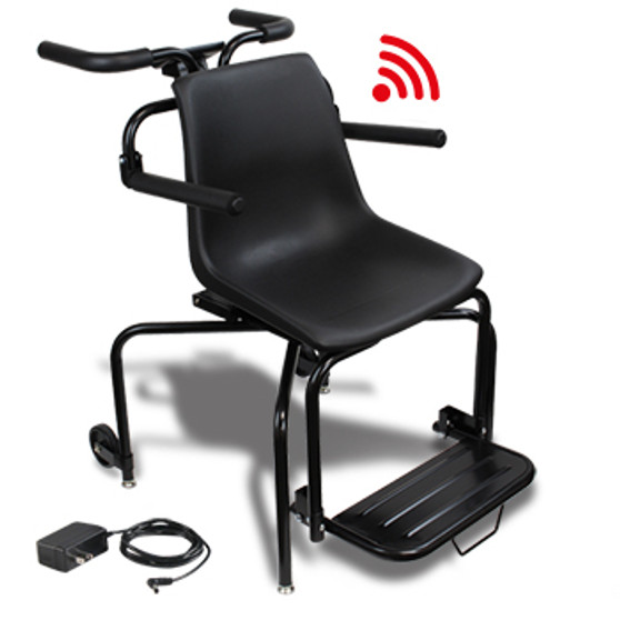Chair Scale, Digital, 550 lb x .2 lb  / 250 kg x .1 kg, BT / Wi-Fi, AC Adapter