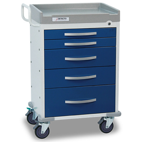 Rescue Series Anesthesiology Medical Cart, 6 Blue Drawers