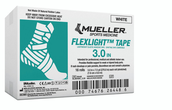 FlexLight Tape (spatting tape compatible), White, 3" x 7.5 yd, 16 rolls/cs