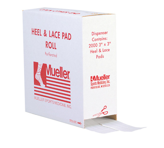 Heel & Lace Pad Dispenser, (2000) 3" x 3" x 1/16" perforated pads/box