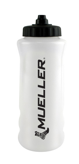 Quart Water Bottle, 1 Natural, Black Mueller® Logo, w/ Black Sureshot Squeeze Cap