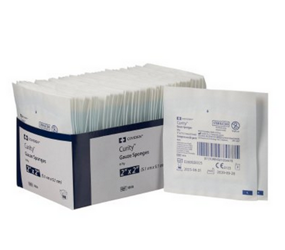 Gauze Sponge Woven Sterile 8-Ply 2 x 2in, BX/50PK