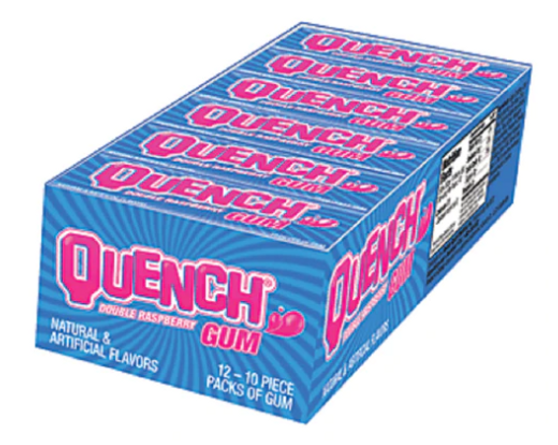 Gum 10-stick pack, Double Raspberry combo (tray of 12 packs)