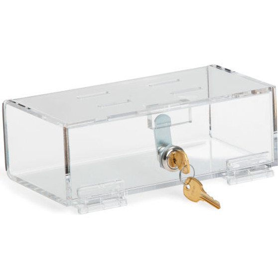 CLEAR ACRYLIC REFRI BOX KEYED DIFFERENT